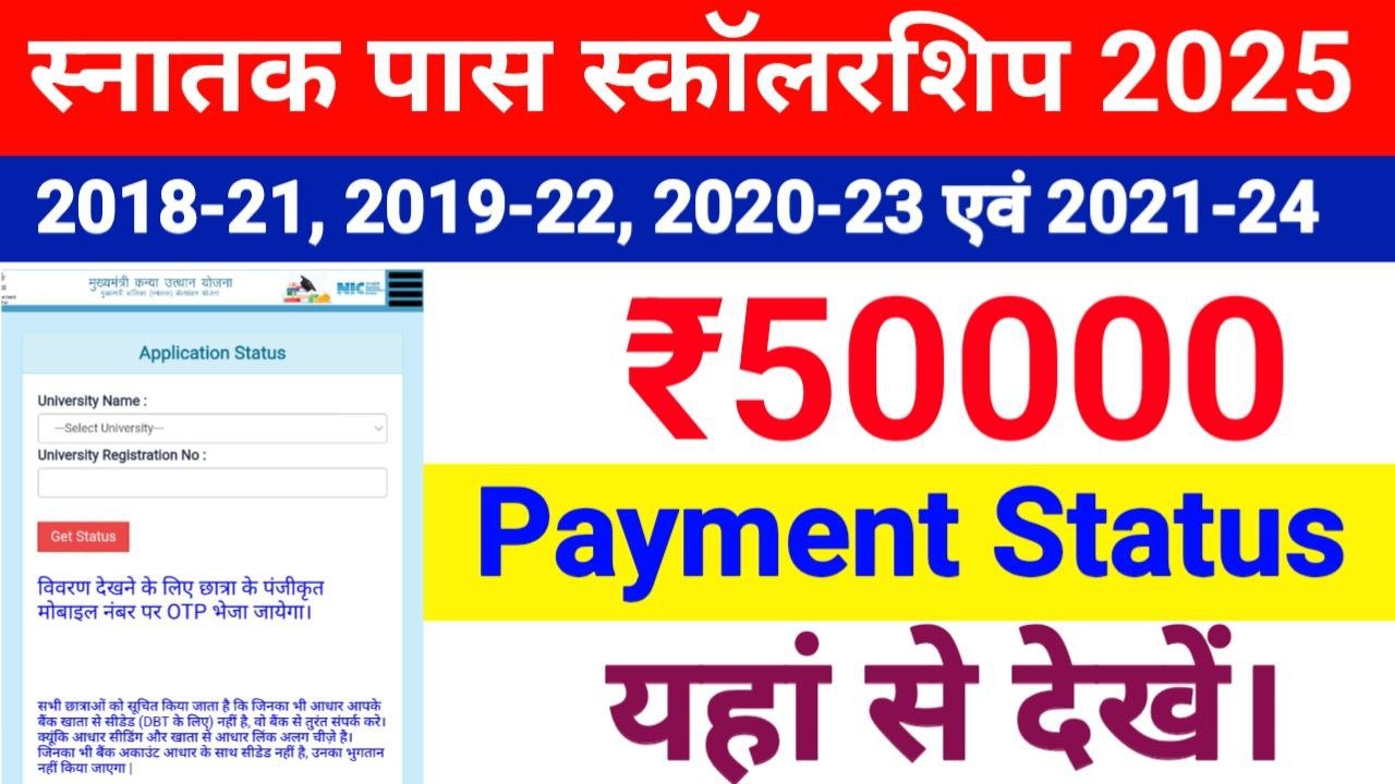Bihar Graduation Scholarship Payment Status 2026