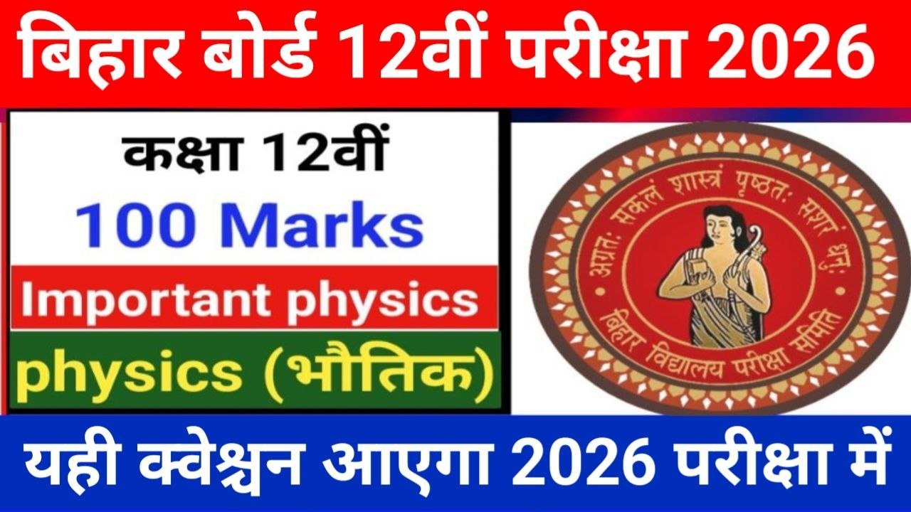 Bihar Board 12th Physics Important Question 2026